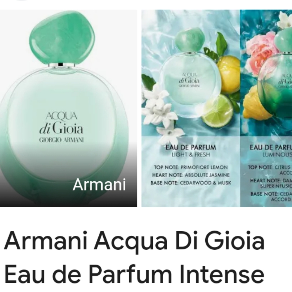 Giorgio Armani ACQUA di GIOIA bouquet of delicate 🌹Damascena Petals Jasmine NWT - Picture 2 of 8